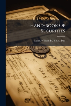 Paperback Hand-book Of Securities: Description Book