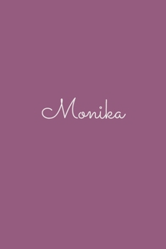 Monika: notebook with the name on the cover, elegant, discreet, official notebook for notes, dot grid notebook,