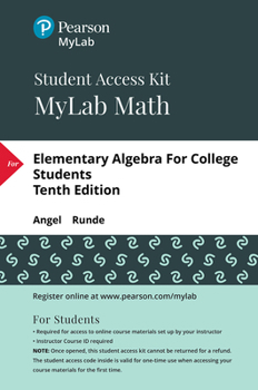 MyMathLab with Pearson EText -- Standalone Access Card -- for Elementary Algebra for College Students