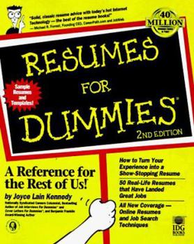 Resumes For Dummies (Resumes for Dummies) - Book  of the Dummies