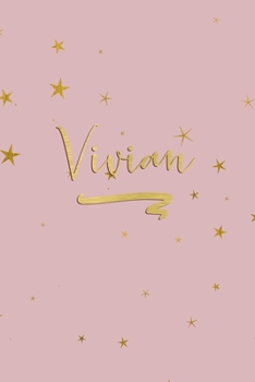 Paperback Vivian: Personalized Journal to Write In - Rose Gold Line Journal Book