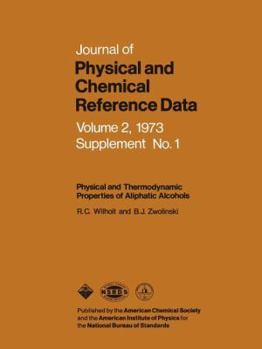 Paperback Physical and Thermodynamic Properties of Aliphatic Alcohols Book