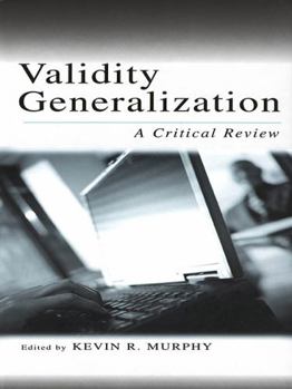 Paperback Validity Generalization: A Critical Review Book