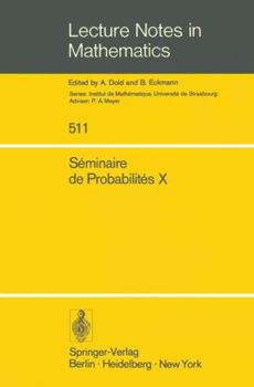 Paperback Séminaire de Probabilités X: Université de Strasbourg [French] Book