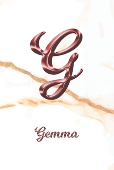 Gemma: Sketchbook | Blank Imaginative Sketch Book Paper | Letter G Rose Gold White Marble Pink Effect Cover | Teach & Practice Drawing for Experienced ... Doodle Pad | Create, Imagine & Learn to Draw