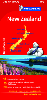Map Michelin New Zealand Map # 790 Book