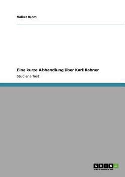 Paperback Eine kurze Abhandlung über Karl Rahner [German] Book