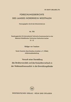 Paperback Versuch Einer Darstellung Des Strukturwandels Und Des Konjunkturverlaufs in Der Weltmaschinenausfuhr in Die Entwicklungsländer [German] Book