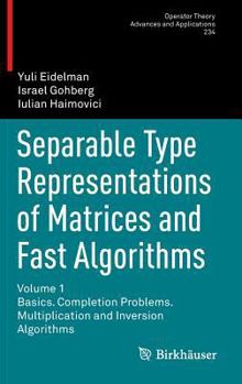 Hardcover Separable Type Representations of Matrices and Fast Algorithms: Volume 1 Basics. Completion Problems. Multiplication and Inversion Algorithms Book