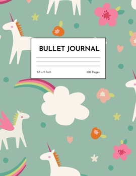 Bullet Journal: Pretty Unicorn Dot Grid Notebook - Dotted Note Pad for Kids, Girls, Teens, Tweens, Women - Gifts for Birthday and Christmas | Design 98848