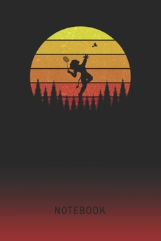 Notebook: Badminton Player Blank Wide Ruled Lined Paper Notepad | Writing Pad Journal | Assignments Taking Class Notes Homework Studying Math Science ... & University Organizer | Student Teacher