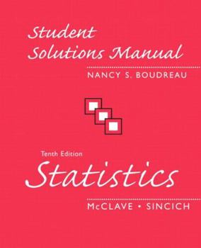 Paperback Student Solutions Manual: Statistics, 10th Edition Book