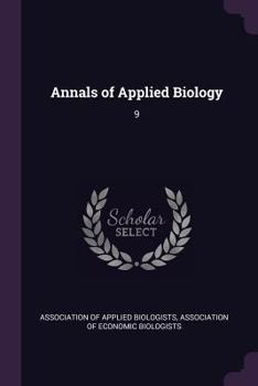 Paperback Annals of Applied Biology: 9 Book