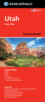 Map Rand McNally Easy to Read Folded Map: Utah State Map Book
