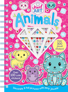 Spiral-bound Jewel Art Animals Book