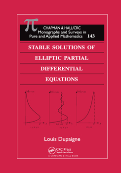 Paperback Stable Solutions of Elliptic Partial Differential Equations Book