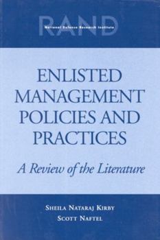 Paperback Enlisted Management Policies and Practices: A Review of the Literature Book