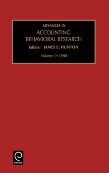 Hardcover Advances in Accounting Behavioral Research Book