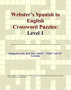 Paperback Webster's Spanish to English Crossword Puzzles: Level 1 Book