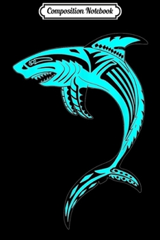 Composition Notebook: Blue Maori Shark Tribal Animal Art  Journal/Notebook Blank Lined Ruled 6x9 100 Pages