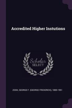 Paperback Accredited Higher Instutions Book
