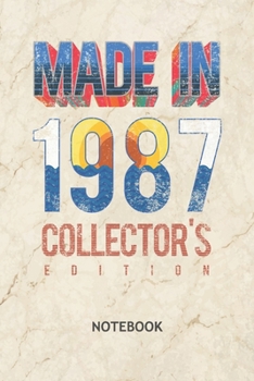 Made In 1987: 32 Years Old NOTEBOOK Grid-lined 6x9 - Birthday Journal A5 Gridded - Birthday Guest Planner 1987 Born 120 Pages SQUARED - 32th Birthday Diary Born in 1987 Soft Cover