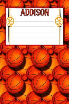 Paperback Basketball Life Addison: College Ruled Composition Book