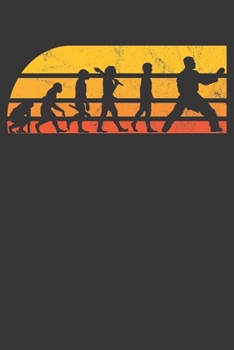 Paperback Notebook: Karate Funny Evolution Martial Art Retro Gift Dot Grid 6x9 120 Pages Book