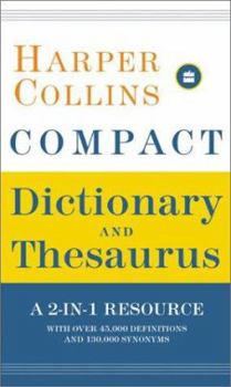 Hardcover HarperCollins Compact Dictionary & Thesaurus Book