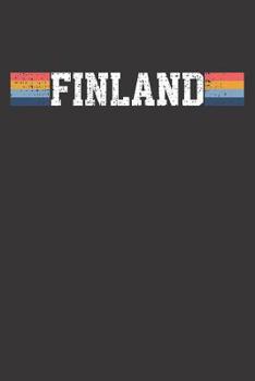 Paperback Notebook: Finland Finnish Finnish Retro Vintage Dot Grid Dotted 6x9 120 Pages Book