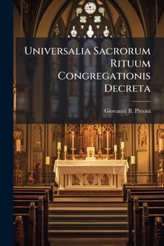 Paperback Universalia Sacrorum Rituum Congregationis Decreta Book
