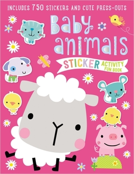 Hardcover Sticker Activity Book Baby Animals Book
