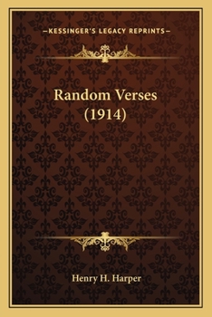 Paperback Random Verses (1914) Book