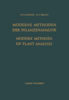Paperback Modern Methods of Plant Analysis / Moderne Methoden Der Pflanzenanalyse Book