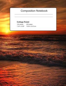 Paperback Composition Notebook, College Ruled: Beach, Sunshine, & Ocean Book