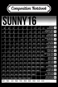 Paperback Composition Notebook: Sunny 16 Exposure Guide Cheatsheet Photographer Journal/Notebook Blank Lined Ruled 6x9 100 Pages Book