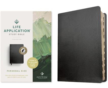 Bonded Leather NLT Life Application Study Bible, Third Edition, Personal Size (Bonded Leather, Black, Indexed, Red Letter) Book