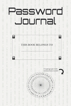 Password Journal-6 x 9 with cryptograph