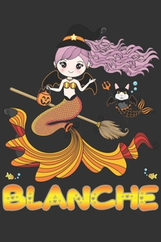Blanche: Blanche Halloween Beautiful Mermaid Witch, Create An Emotional Moment For Blanche?, Show Blanche You Care With This Personal Custom Gift With Blanche's Very Own Planner Calendar Notebook Jour