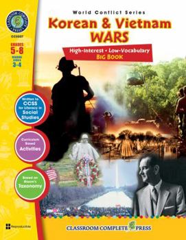 Paperback Korean & Vietnam Wars Big Book: Grades 5-8 [With Transparencies] Book