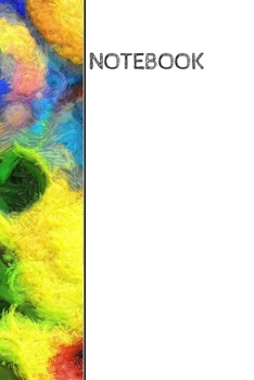 Paperback Notebook: Color splash wrap around design notebook: 90 blank lined pages: 6x9 Book