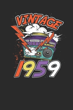 Vintage 1959: Dotted Bullet Notebook – Birthday Gift or Anniversary Gift Idea