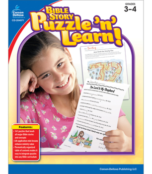 Paperback Bible Story Puzzle 'n' Learn!, Grades 3 - 4 Book