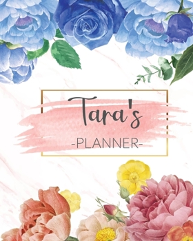 Paperback Tara's Planner: Monthly Planner 3 Years January - December 2020-2022 - Monthly View - Calendar Views Floral Cover - Sunday start Book