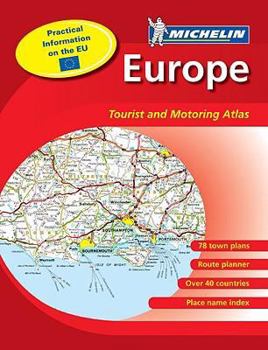 Spiral-bound Michelin Europe Tourist and Motoring Atlas Book