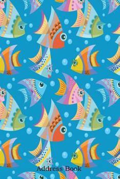 Paperback Address Book: Alphabetical Index with Fish Graphic Cover Book
