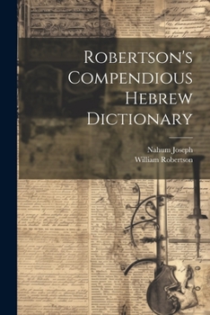 Paperback Robertson's Compendious Hebrew Dictionary Book