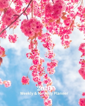 Paperback 2020 Weekly and Monthly Planner: Cherry Blossom Tree - Monthly Calendar with U.S./UK/ Canadian/Christian/Jewish/Muslim Holidays- Calendar in Review/No Book