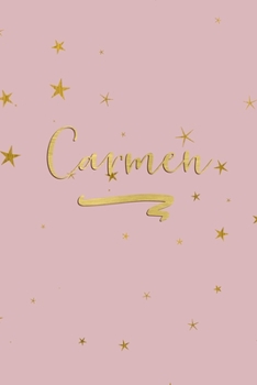Carmen: Personalized Journal to Write In | Rose Gold Line Journal
