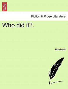 Paperback Who Did It?. Book